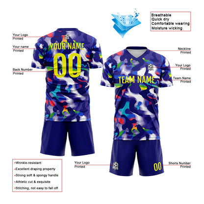 Custom Soccer Uniform Jersey Kids Adults Personalized Set Jersey Gorgeous&Navy