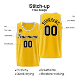 Custom Basketball Jersey Yellow-Black