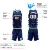 Custom Blue White Basketball Jersey Uniform Suit Printed Your Logo Name Number