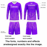Custom Purple White Basketball Soccer Football Shooting Long T-Shirt for Adults and Kids