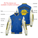 Custom Blue Cream Varsity Jackets for Men Women Youth Personalized Letterman Jackets