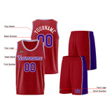 Custom Burgundy Purple Basketball Jersey for Men Women Adult Youth Stitched Name Number Logo