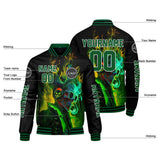 Custom Green Black Varsity Jackets for Men Women Youth Personalized Letterman Jackets