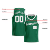 Custom Green White Basketball Jersey for Men Women Adult Youth Stitched Name Number Logo