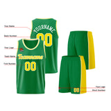 Custom Kelly Green Yellow Basketball Jersey for Men Women Adult Youth Stitched Name Number Logo