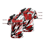Custom Red Button Down Baseball Jersey for Men Women Adult Youth Print Name Number Logo