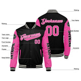Custom Black Pink Varsity Jackets for Men Women Youth Personalized Letterman Jackets
