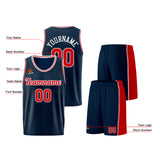 Custom Dark Blue-Red Basketball Jersey for Men Women Adult Youth Stitched Name Number Logo