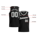 Custom Black Gray Basketball Jersey for Men Women Adult Youth Stitched Name Number Logo