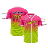 Custom Gradient Baseball Jerseys Personalized Name Number Logo