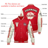 Custom Red Cream Varsity Jackets for Men Women Youth Personalized Letterman Jackets