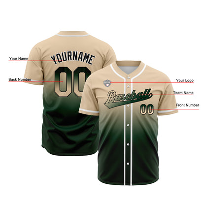 Custom Gradient Baseball Jerseys Personalized Name Number Logo