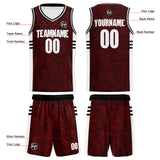 Custom Black Red Basketball Jersey Uniform Suit Printed Your Logo Name Number