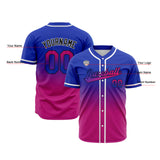 Custom Gradient Baseball Jerseys Personalized Name Number Logo