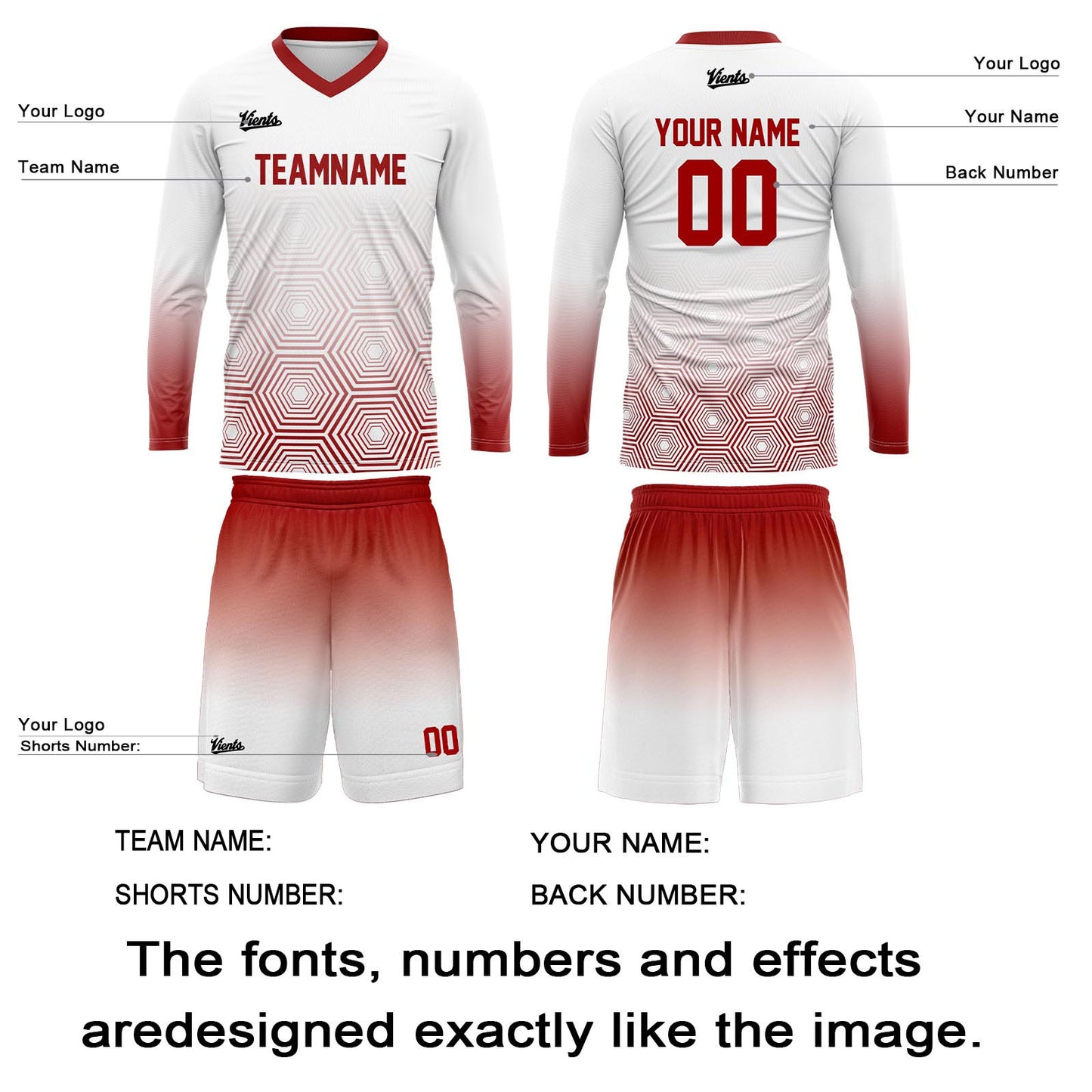 Custom Red White Basketball Soccer Football Shooting Long T-Shirt for Adults and Kids
