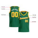 Custom Green Yellow Basketball Jersey for Men Women Adult Youth Stitched Name Number Logo