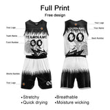 Custom Black White Basketball Jersey Uniform Suit Printed Your Logo Name Number