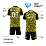 Custom Soccer Uniform Jersey Kids Adults Personalized Set Jersey Yellow&Black