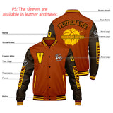 Custom Dull Orange Brown Varsity Jackets for Men Women Youth Personalized Letterman Jackets