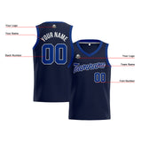 Custom Navy Royal Basketball Jersey for Men Women Adult Youth Stitched Name Number Logo