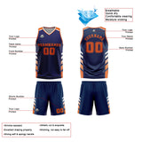 Custom Blue Orange Basketball Jersey Uniform Suit Printed Your Logo Name Number