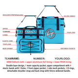 Custom Blue Navy Double Layer Insulated Cooler Bag - 600D Oxford Waterproof Picnic Tote for Camping, Hiking & BBQ - Large Capacity Thermal Lunch Bag
