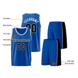 Custom Royal-Black Basketball Jersey for Men Women Adult Youth Stitched Name Number Logo