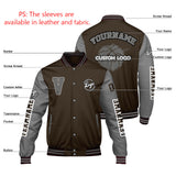 Custom Brown Dull Grey Varsity Jackets for Men Women Youth Personalized Letterman Jackets