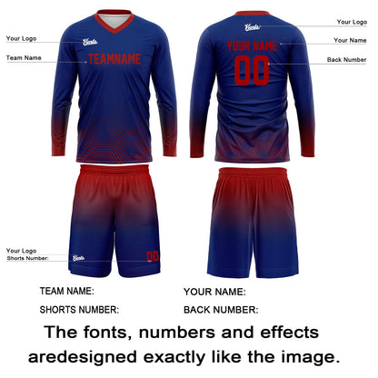 Custom Red Dark Blue Basketball Soccer Football Shooting Long T-Shirt for Adults and Kids