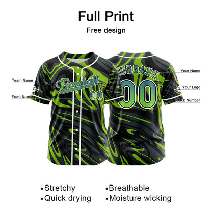 Custom Gray Button Down Baseball Jersey for Men Women Adult Youth Print Name Number Logo