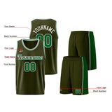 Custom Army Green-Green Basketball Jersey for Men Women Adult Youth Stitched Name Number Logo