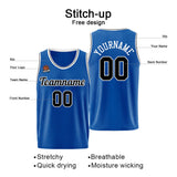 Custom Basketball Jersey Royal-Black