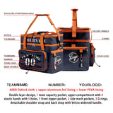 Portable Double Layer Cooler Bag - Waterproof Insulated Picnic Tote for Camping & Family Outings Blue Orange