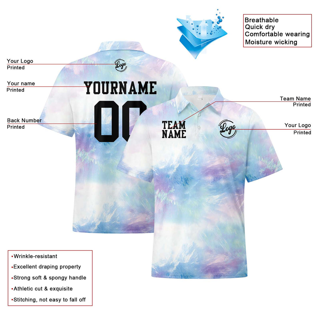 Custom Football Polo Shirts  Add Your Unique Logo/Name/Number Fluid White