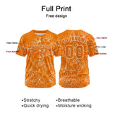 Custom Orange Baseball Jersey Print Personalized Name, Number and Logo