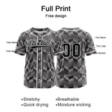 Custom Grey Button Down Baseball Jersey for Men Women Adult Youth Print Name Number Logo