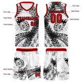 Custom White Black Red Basketball Jersey Uniform Suit Printed Your Logo Name Number