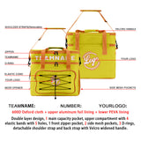 Custom Yellow Orange Double Layer Insulated Cooler Bag - 600D Oxford Waterproof Picnic Tote for Camping, Hiking & BBQ - Large Capacity Thermal Lunch Bag