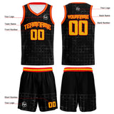 Custom Black Red Orange Basketball Jersey Uniform Suit Printed Your Logo Name Number