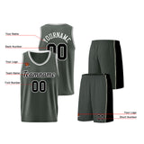 Custom Dark Gray-Black Basketball Jersey for Men Women Adult Youth Stitched Name Number Logo