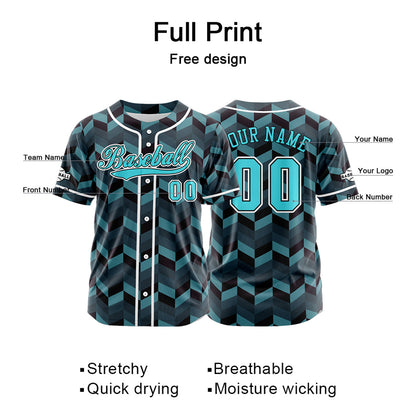 Custom Blue Button Down Baseball Jersey for Men Women Adult Youth Print Name Number Logo