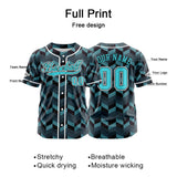 Custom Blue Button Down Baseball Jersey for Men Women Adult Youth Print Name Number Logo