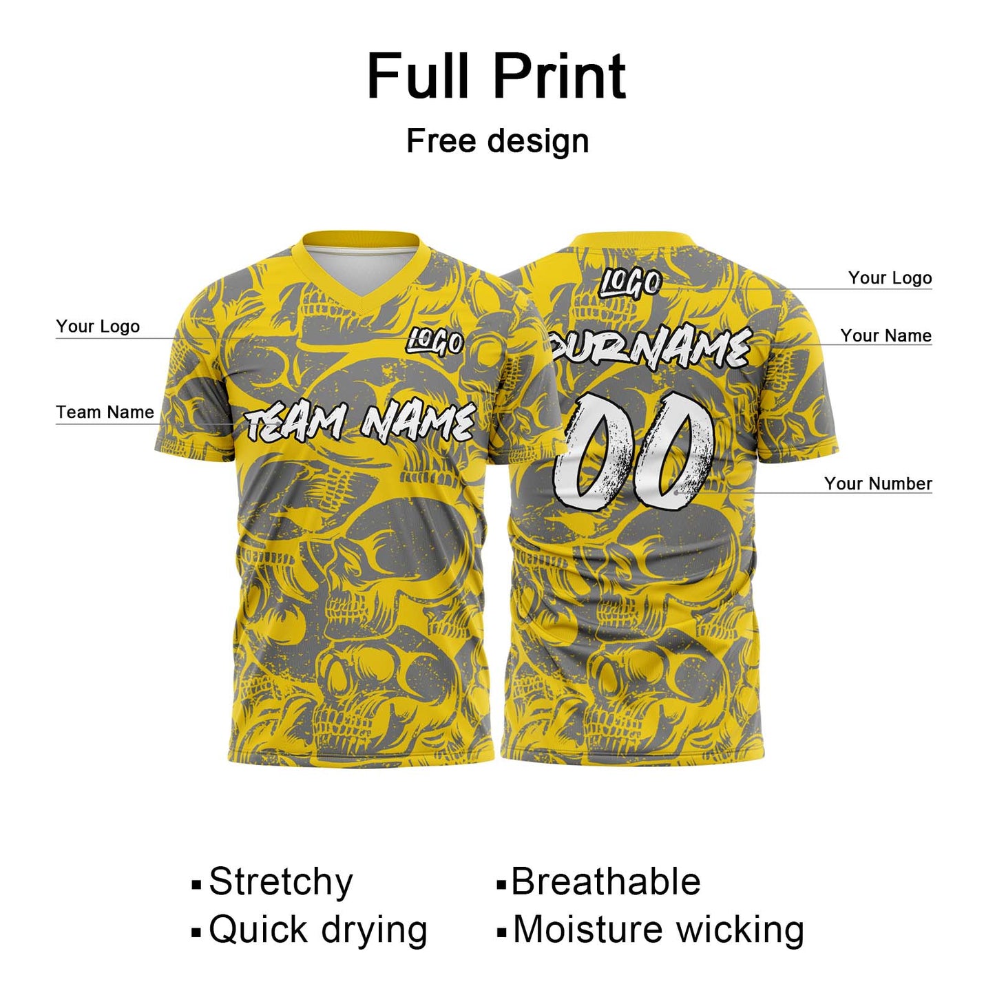 Custom T-Shirts for Sports Fans, Personalized Name and Number Designs, Adult and Kids Sizes