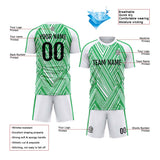 Custom Soccer Uniform Jersey Kids Adults Personalized Set Jersey Green&White