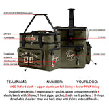 Portable Double Layer Cooler Bag - Waterproof Insulated Picnic Tote for Camping & Family Outings Army Green Black