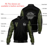 Custom Black Olive Green Varsity Jackets for Men Women Youth Personalized Letterman Jackets
