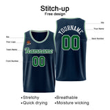 Custom Basketball Jersey Navy-Green