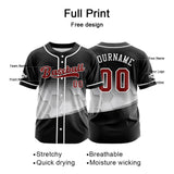 Custom Black Button Down Baseball Jersey for Men Women Adult Youth Print Name Number Logo