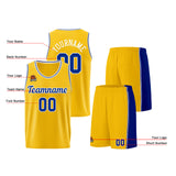 Custom Yellow Royal Basketball Jersey for Men Women Adult Youth Stitched Name Number Logo