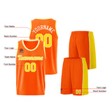 Custom Orange-Yellow Basketball Jersey for Men Women Adult Youth Stitched Name Number Logo